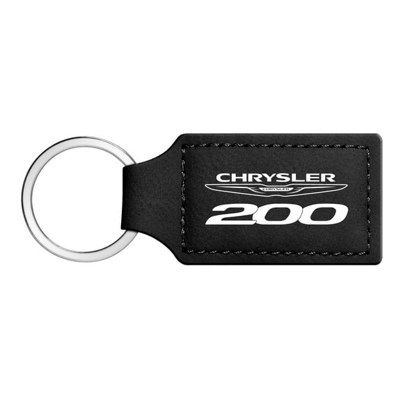 Chrysler 200 Rectangular Black Leatherette Key Chain