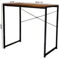 thumbnail image 3 of eHemco Multifunction Rectangular Home Office Writing Study Desk with Coffee Top and Black Legs, 3 of 5