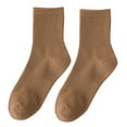thumbnail image 1 of Couples Spring Summer Tube Solid Color Socks for Men and Women Sweat Absorbent Breathable Athletic Stockings, 1 of 4