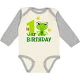 thumbnail image 3 of Inktastic 1st Birthday Princess Frog Girls Long Sleeve Baby Bodysuit, 3 of 5