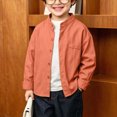 thumbnail image 2 of 2-3T Toddler Kids Boys Long Sleeve Solod Dress Shirt Gentleman School Uniform Tops Fashion Fall Winter Clothes12 Months 2T 3T 4T 5T 6T 7T 8T Little Kids, 2 of 9