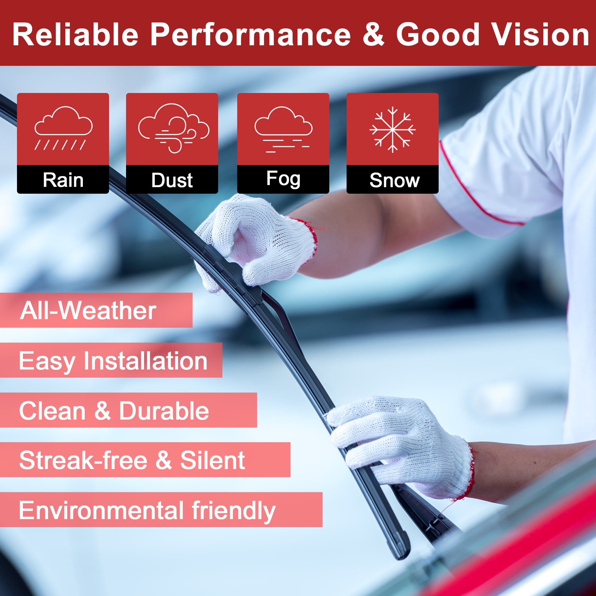 Unique Bargains 3Pcs 24" 18" 14" Front Rear Windshield Wiper Blade Set for CX-5