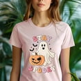 thumbnail image 5 of Stay Spooky Ghost Pumpkin Shirt | Cute Halloween Graphic Tee, Black, Size S, 5 of 6