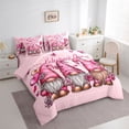 thumbnail image 3 of Manfei Kawaii Gnome 7-Piece Twin Bedding Sets,Happy Valentine'S Day Bedding Comforter Set,Pink Loves Pattern Sheet Sets For Girls,Luxury Bedroom Decor Reversible, 3 of 8