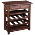 thumbnail image 1 of Pemberly Row Cottage Wood Wine Server with Drawer in Raftwood Brown, 1 of 5