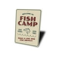 thumbnail image 4 of Fish Camp Welcome Novelty Decor, Metal Wall Sign - 10x14 Inches, 4 of 4