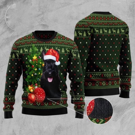 Scottish Terrier Cute Christmas 3D Christmas Sweater, Christmas Sweater, 3D Sweater, Funny Xmas Sweaters