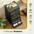 thumbnail image 4 of EDX 7 Drawer Storage Cabinet with Wheels for Bedroom, Home, Office Organization, Black, 4 of 6