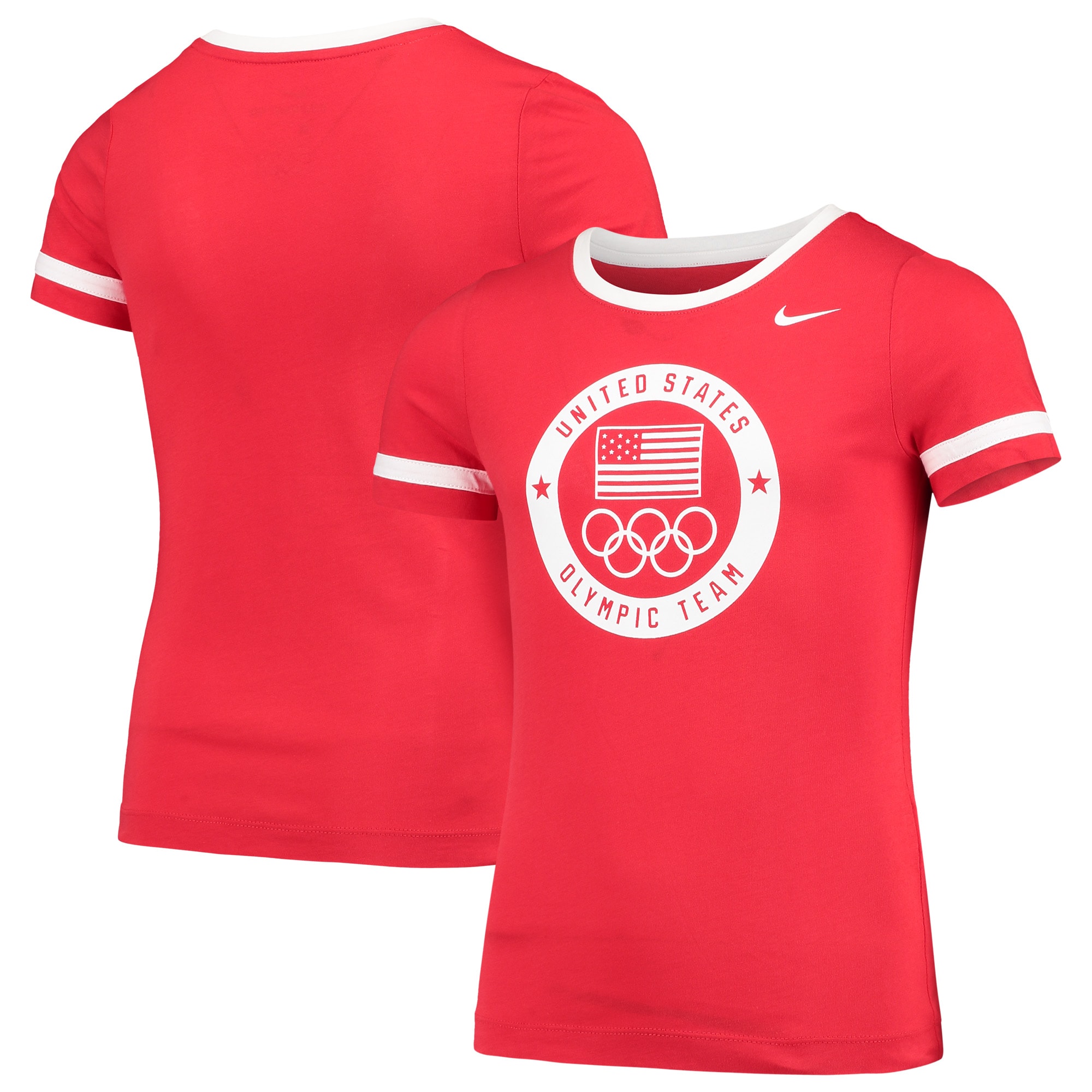 red nike shirt girls