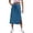 Blue, variant on Casual Maxi Skirts for Womens High Waist Trendy Drawstring Side Slit Skirts with Pockets