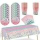 thumbnail image 2 of Mermaid Disposable Tableware Set Little Mermaid Paper Plates Cup Napkin Tablecloth Girl Mermaid Birthday Party Decoration, 2 of 4