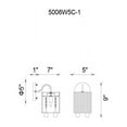 thumbnail image 2 of 1 Light Bathroom Sconce with Chrome finish, 2 of 2
