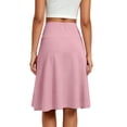 thumbnail image 3 of Women's Knee Length Skirt High Waisted Stretchy A Line Skirts Summer Loose Casual Skirts, M, 3 of 3