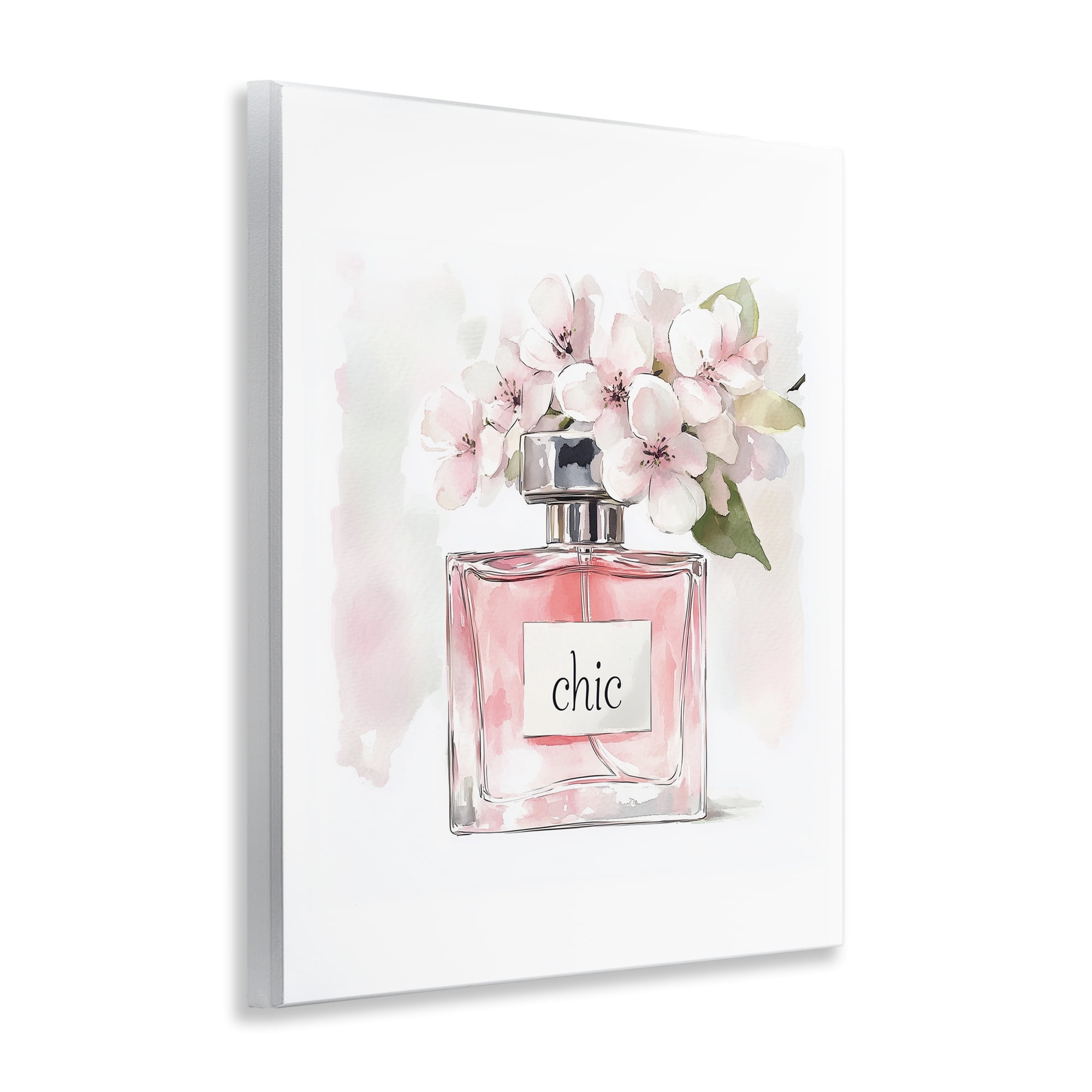 Cherry Blossom Chic Perfume Wall Plaque Art, design by Christine Simpson Art