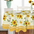 thumbnail image 2 of Pink Rectangle Tablecloth, Rose Flower Printed Tablecloth, Spring Summer Waterproof Floral Tablecloth 60x84inch, Suitable for Indoor and Outdoor, Holiday Kitchen Restaurant and Party, 2 of 6