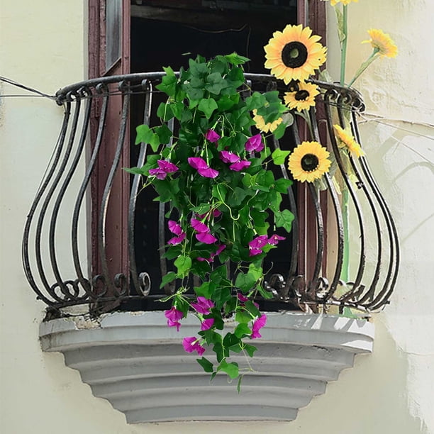 9 Forked Imitation Morning Wall Hanging Trumpet Flower Imitation Flower Rattan Decorative Flower Chlorophytum Comosum