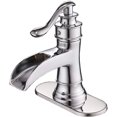 thumbnail image 1 of Black Bathroom Faucet Matte Waterfall Sink Farmhouse Bath Vanity Single Hole Faucets One Handle Basin Antique centerset Restroom My Lux Decor Round, 1 of 9