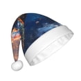 thumbnail image 2 of Cauagu Night Sky Turtle for Adult Christmas Hat,1-Pack Xmas Holiday Hat Santa Hat for Women & Men Festive Headwear Accessories Fit for Christmas/New Year/Party, 2 of 6