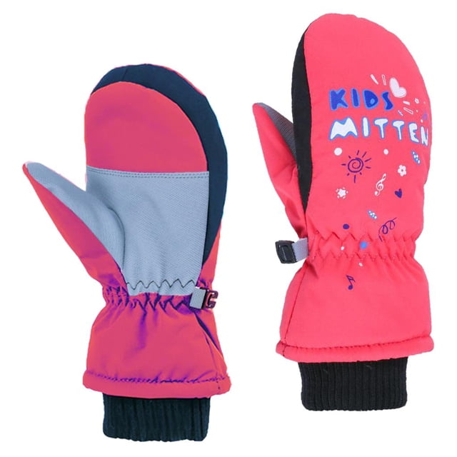 Invierno Forro cálido Guantes de í completo Impermeable Nieve Rosa S Sharpla niños guantes de esquí de invierno