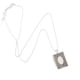 thumbnail image 1 of Collar rectangular con colgante de libro, collar con medallón de foto para mujer y Plata, 1 of 9