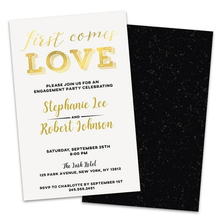 Personalized First Comes Love Engagement Party