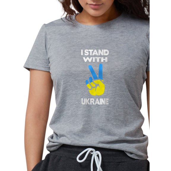 CafePress - Support Ukraine I Stand With Ukraine Ukrai T Shirt - Womens Tri-blend T-Shirt