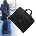 thumbnail image 1 of Bolsa de lona enrollable con ruedas Madera de viaje Portable Multipropósito Expandible Bolsa de semanario para viajar durante la noche Negro l, 1 of 10