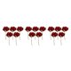 thumbnail image 5 of Ramo artificial Wosthever hecho a mano no tóxico 5 piezas para ocasiones especiales aspecto realista Rojo, 5 of 6