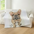 thumbnail image 4 of CafePress - Red Fawn Frenchie Throw Blanket - Soft Fleece Throw Blanket, 50"x60" for All Ages, 4 of 4