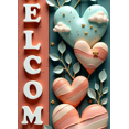 thumbnail image 4 of Patriotic Theme Welcome Banner Decorative Design Heart Shape Stars for Home Decoration Wall Decor Greeting Event, 4 of 7