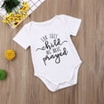 thumbnail image 3 of FOR THIS CHILD WE HAVE PRAYED - Baby Boy Girl Unisex Romper Newborn Babygrows White 3-6 Months, 3 of 6