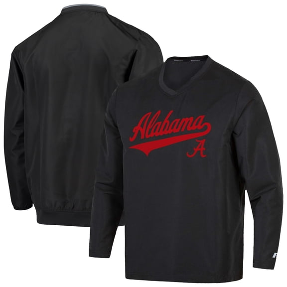 Men's Russell Athletic Black Alabama Crimson Tide Coaches Pullover Jacket