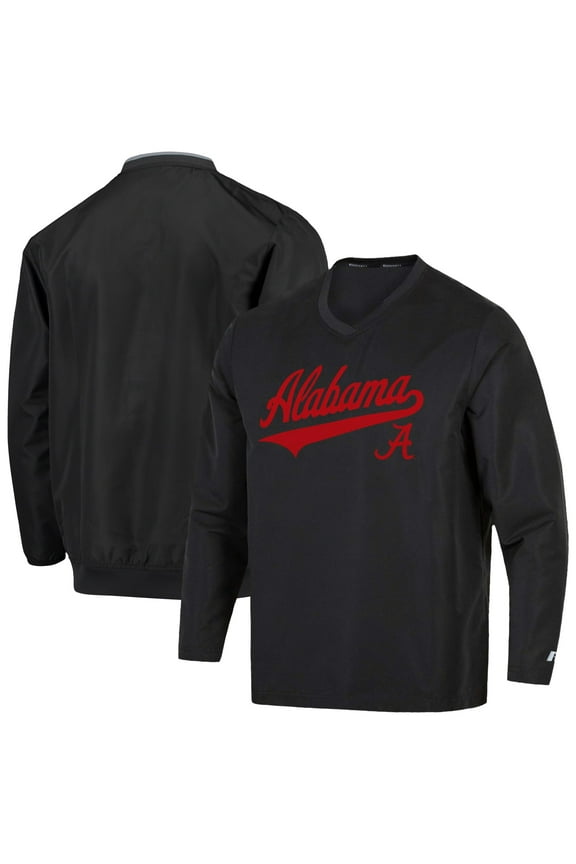 Men's Russell Athletic Black Alabama Crimson Tide Coaches Pullover Jacket