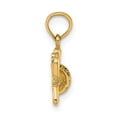 thumbnail image 4 of Auriga Fine Jewelry 14K Yellow Gold 2-D Textured and Engraved Golf Bag Charm (L - 7.8 mm, W - 15.2 mm), 4 of 6