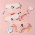 thumbnail image 2 of Toddler Kids Girls Cotton Underwear Letter Print Underwear Cartoon Briefs Set 4PCS Size 4-5T, 2 of 8