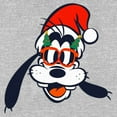 thumbnail image 2 of Women's Mickey & Friends Goofy Christmas Glasses Graphic Tee Athletic Heather 2X Large, 2 of 4