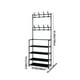 thumbnail image 3 of Zapatero y perchero de suelo - Organizador de almacenamiento multicapa para ahorrar espacio en entrada, armario, residencia, apartamento - Negro, 3 of 8