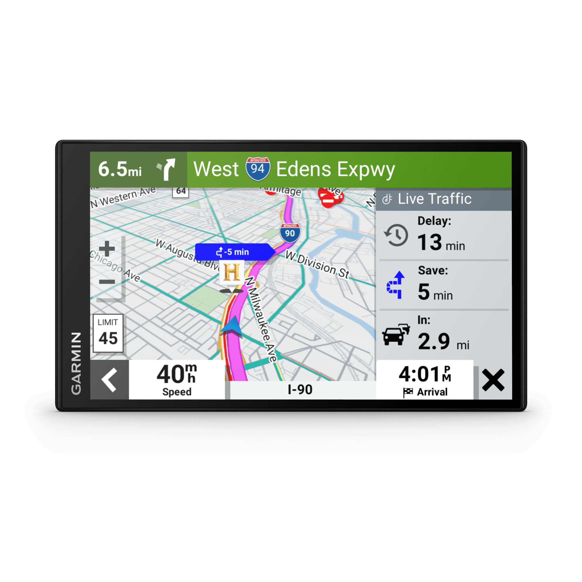 Garmin DriveSmart 76EX, 7-inch Car GPS Navigator with Bright, Crisp High-Resolution Maps and Garmin Voice Assist