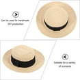 thumbnail image 3 of Straw Hat Mini Hat For Dolls Mini Sombrero Hats Doll Accessory Hand-Woven Hat Ornament Exquisite Doll Tiny Round Hat Beach Hat Boater Hat Has Little Rag Doll Fashion, 3 of 8