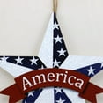 thumbnail image 5 of Patriotic Wooden Barn Star Wall Decor, Star Shap Hanging Country Rustic Metal Star for July 4th Decoration, 5 of 5