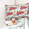thumbnail image 6 of Disketp Pillow Covers Watercolor Red Truck And Fir Tree Pattern Throw Pillow Case Cushion Covers,Cushion For Bedroom,Couch,Home-16"X24", 6 of 9