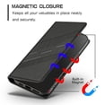thumbnail image 5 of Wallet Leather Case For Samsung Galaxy A37 5G 6.7",with Card Holder, Shockproof ,Kickstand ,Embossed Multifunctional Magnetic Phone Case,Black,For Galaxy A37 5G, 5 of 7