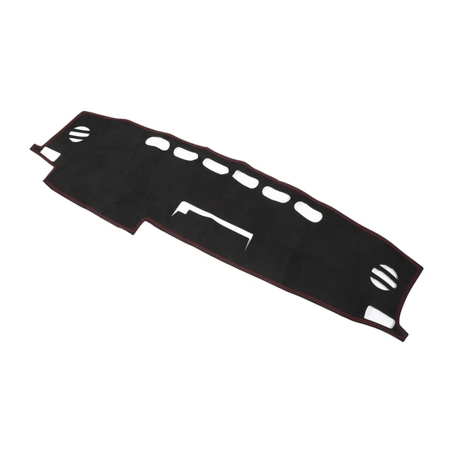 Cubierta de tablero de instrumentos Unique Bargains para Toyota RAV4 2013-2018 / Consola central / Antideslizante / Suede / 1 Pcs Negro Rojo