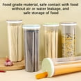 thumbnail image 2 of Djiypn Tall Clear Spaghetti Pasta Container Storage With Lid, Multi-Purpose Kitchen Pantry Organization And Food Storage For Noodles Beans Straws - Airtight Leakproof Spaghetti Keeper, Khaki, 2 of 8
