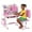 Pink #3, variant on Floseru Kids Desk and Chair Set, Height Adjustable Kids Study Desk Chair Toddlers Writing Table with Tiltable Reading Stand, Bedroom Children Learning Table with Extra Large Drawer