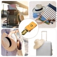 thumbnail image 4 of Sombrero Clips para Viaje, 3uds PU Cuero Sombrero Clips para Mujer Bolso Mano Bolso Equipaje Exterior Viaje Sombrero Acompañante (Amarillo) Unique Bargains fascinadores, 4 of 6