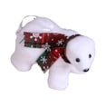 thumbnail image 4 of Colgante de Navidad con forma de oso, colgante de oso de Navidad, decoraciones navideñas, adorno creativo con temática navideña para vacaciones, Bufanda multicolor, 4 of 7