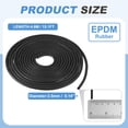 thumbnail image 2 of Uxcell 15Ft Black Foam Backer Rod, 3.5mm(9/64") Diameter EPDM Rubber Weather Seal Strip Concrete Expansion Joint Filler for Sealing Gaps Joints Crack Filling DIY Gasket, 2 of 6