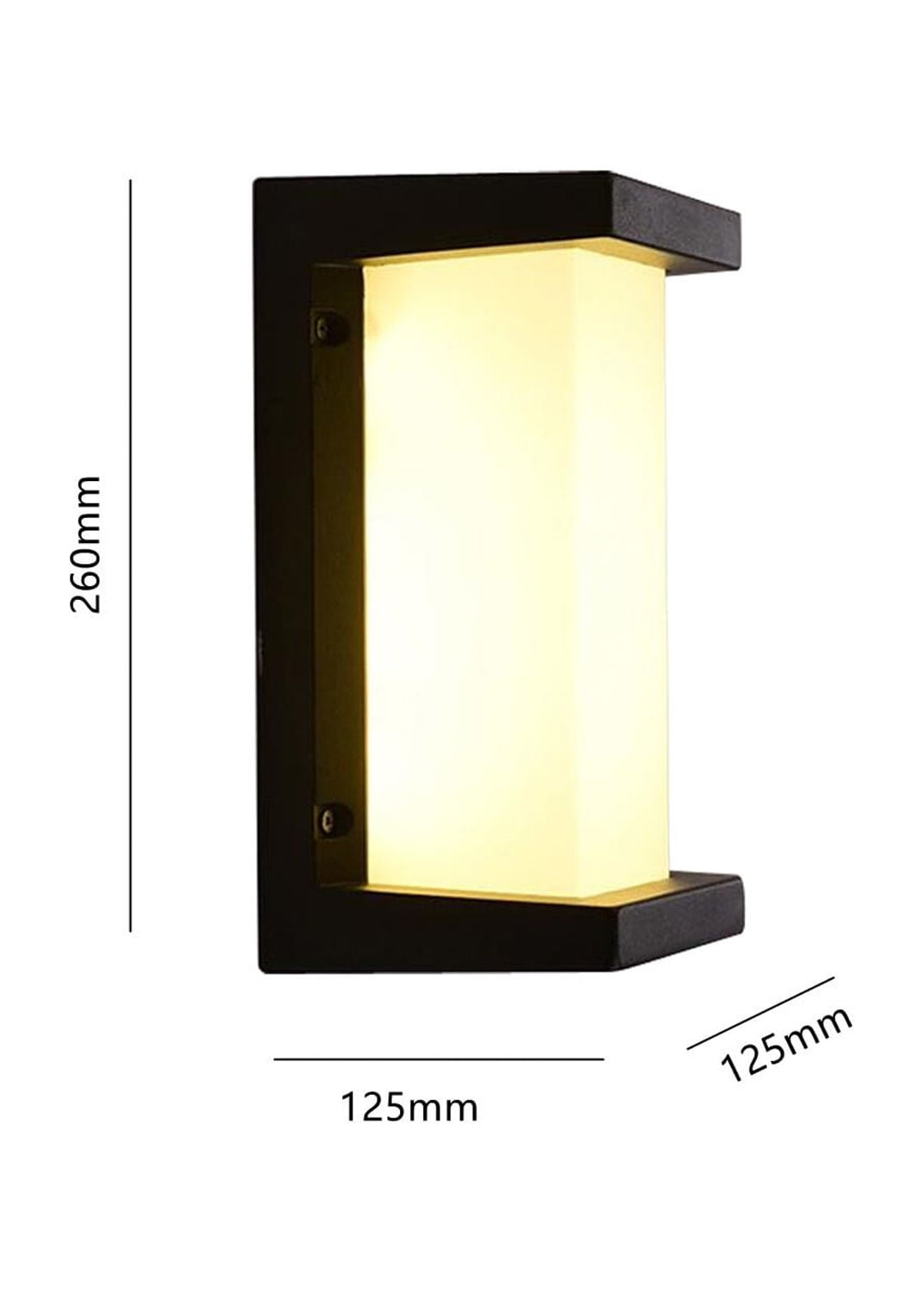 LiHUiee Modern Porch LED Sconce Light Waterproof Outdoor Exterior Wall Lamp Wall Fixture for Bedrooms