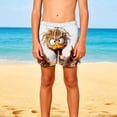 thumbnail image 1 of Pantalones cortos de playa para niños y niñas, de color liso, con estampado bonito, transpirables y con bolsillos, para verano, 1 of 9